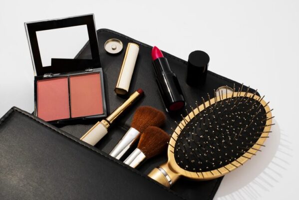Fashion model career kit flat lay still life